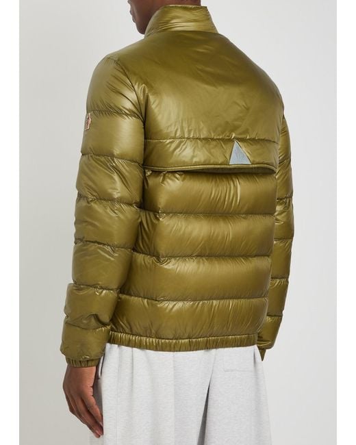 Moncler Green Logo-Appliquéd Padded Shell Jacket for men