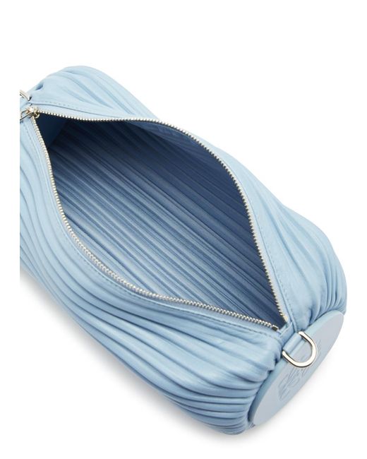 Loewe Blue Bracelet Pleated Leather Clutch