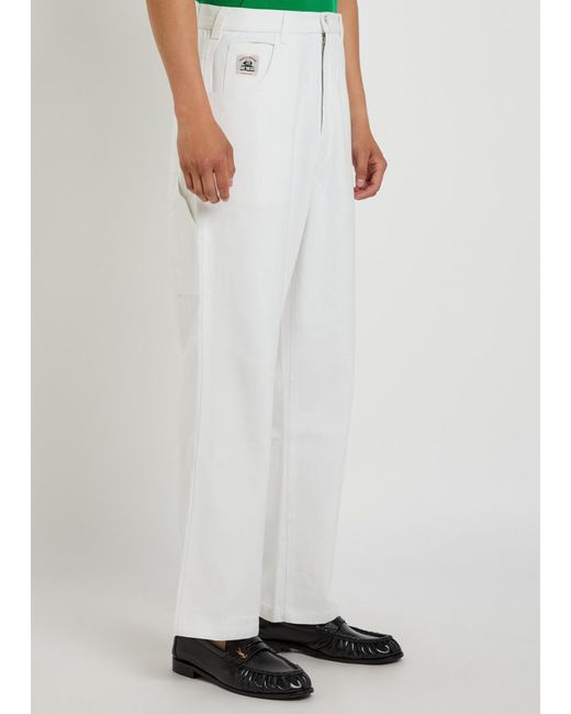 Bode White Knolly Straight-Leg Jeans for men