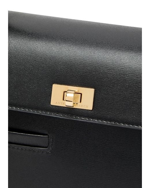 Anya Hindmarch Black Mortimer Leather Top Handle Bag