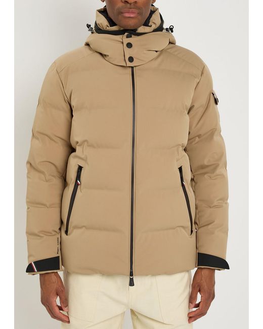 Moncler Natural Montgetech Hooded Padded Quilted Shell Ski Jacket for men