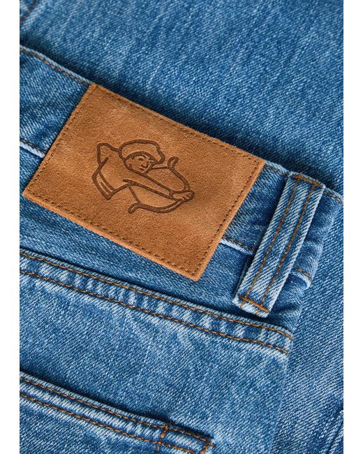 Drake's Blue Straight-Leg Denim Jeans for men