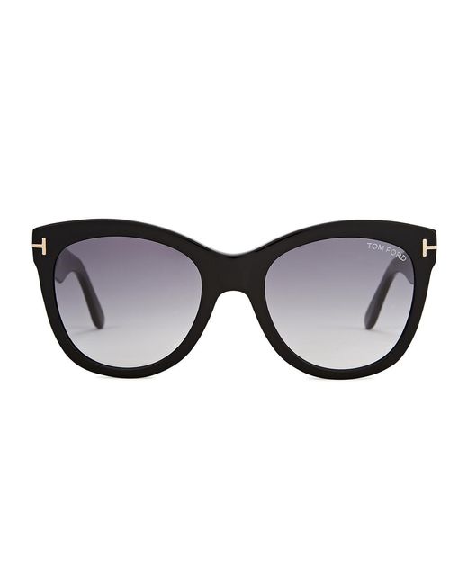 Tom Ford Black Wallace Round Frame Sunglasses Bkot 01b for men