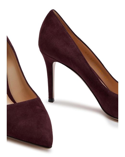 Gianvito Rossi Brown Gianvito 85 Suede Pumps