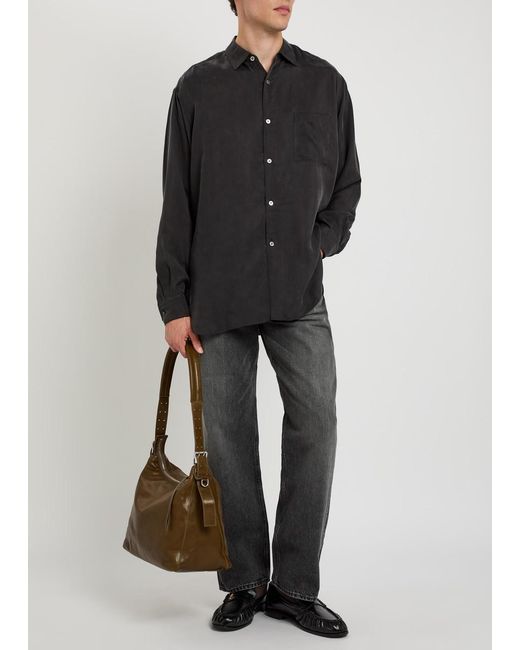 Ssstein Gray Relaxed Straight-Leg Jeans for men