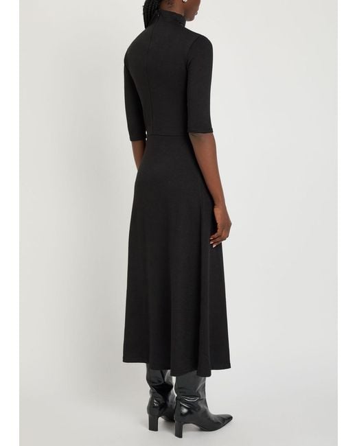 Vince Jersey Close-Knit Dress in Black | Lyst