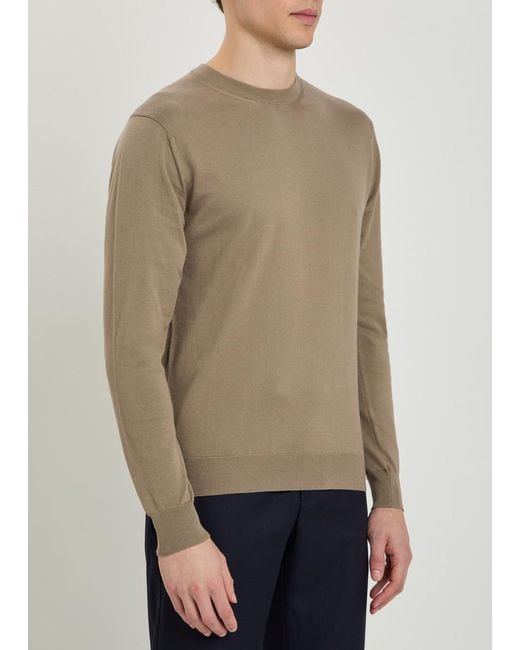 Sunspel Natural Cotton Jumper for men
