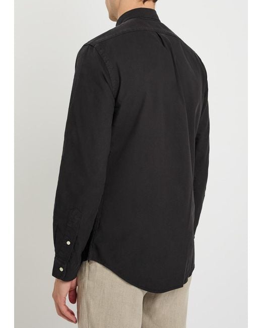 Polo Ralph Lauren Black Logo-Embroidered Cotton Shirt for men