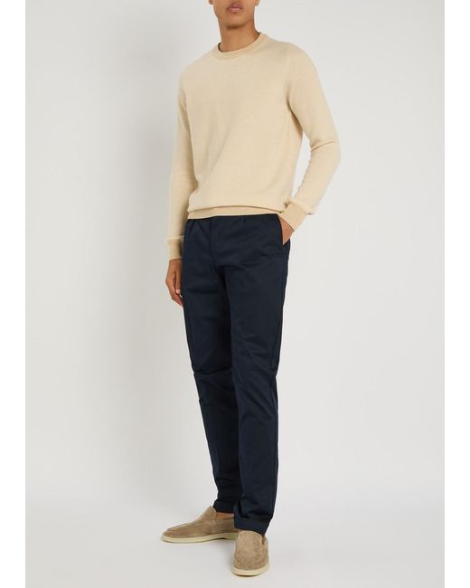 Aurélien Blue Urban Stretch-Cotton Trousers for men