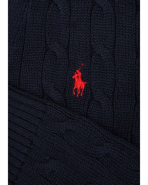 Polo Ralph Lauren Blue Cable-knit Cotton Cardigan for men