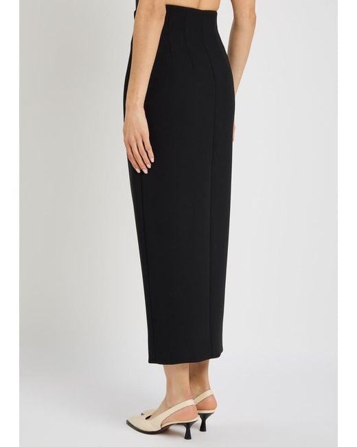 Khaite Black Brynlee Crepe Maxi Pencil Skirt