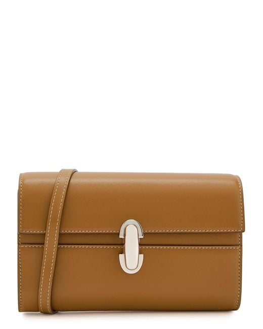 SAVETTE Brown Symmetry Leather Mini Bag