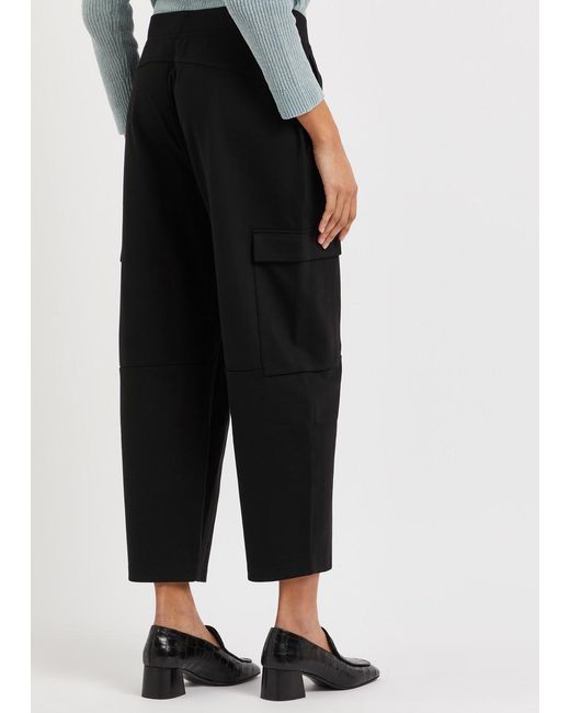 Eileen Fisher Black Stretch-jersey Cargo Trousers