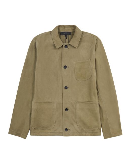 Rag & Bone Green Evan Suede Jacket for men