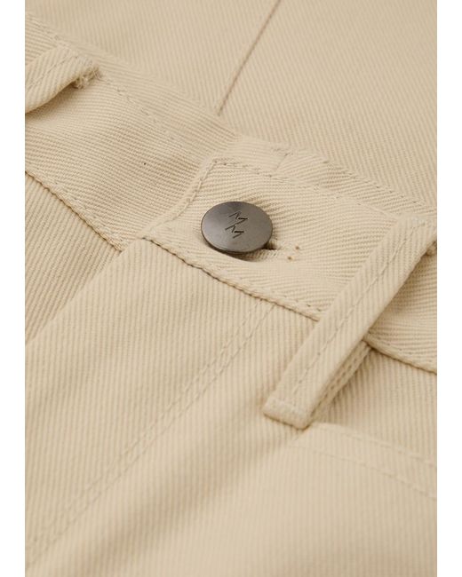 Maria McManus Natural Bow Crop Barrel-Leg Jeans