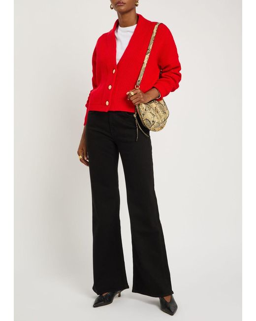 Citizens of Humanity Black Kimberly Horsebit-Embellished Flared-Leg Jeans