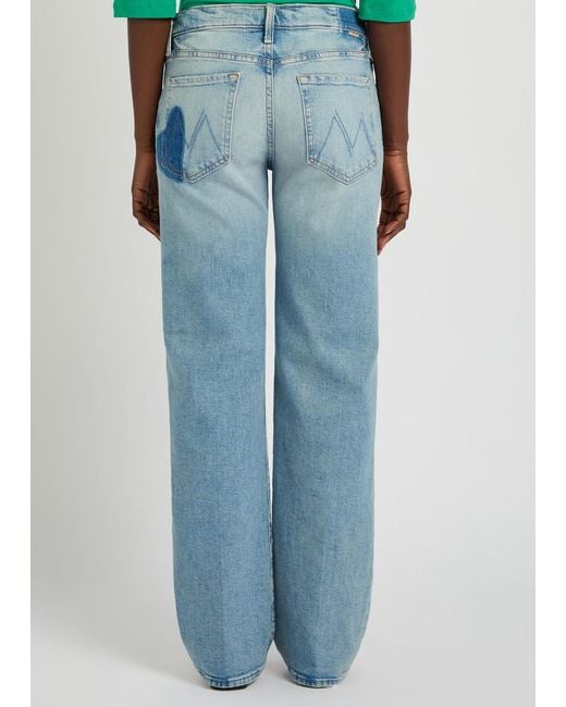 Mother Blue The Mid Rise Rambler Stretch-Denim Jeans