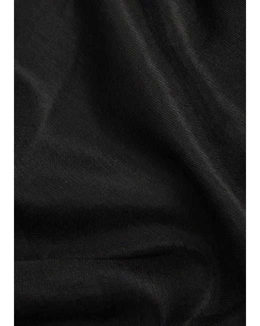 Anine Bing Black Soto Wide-Leg Trousers