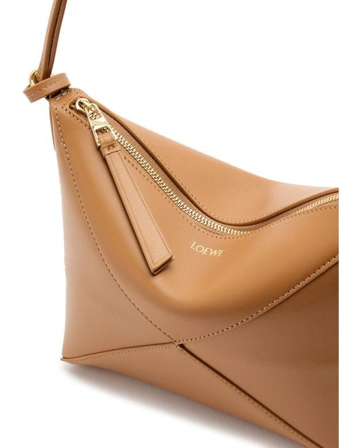 Loewe Brown Puzzle Fold Leather Shoulder Bag