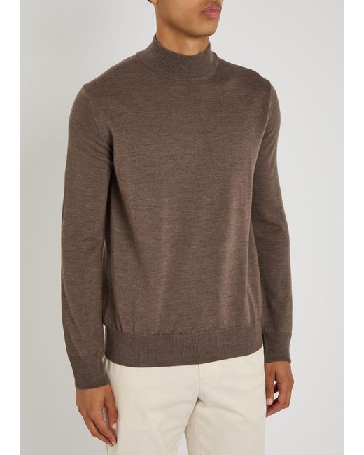 Aurélien Brown Wool Jumper for men