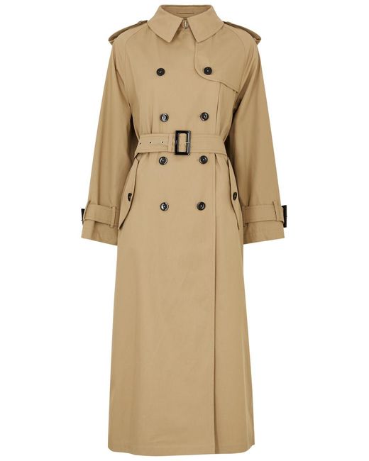 Herno Natural Double-breasted Cotton Trench Coat