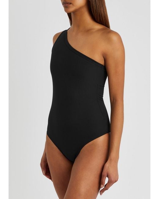 Spanx Black Suit Yourself One-Shoulder Stretch-Jersey Bodysuit
