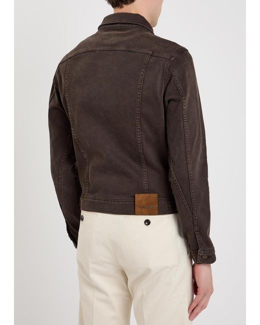 Tom Ford Brown Patch Pocket Denim Jacket for men