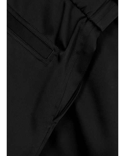 Jil Sander Black Wide-leg Satin Trousers