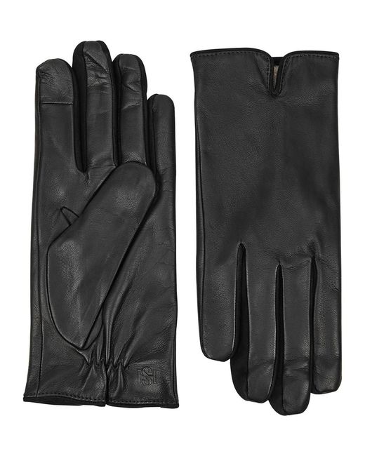 Handsome Stockholm Essentials Leather Gloves in Black | Lyst
