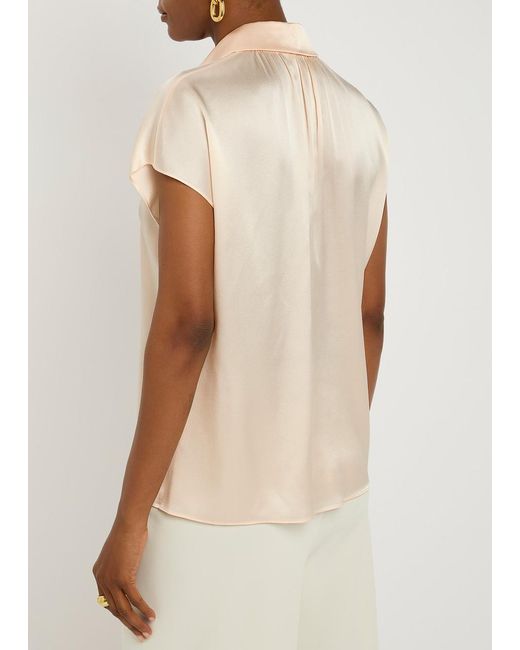 Vince Pink Silk-Satin Shirt