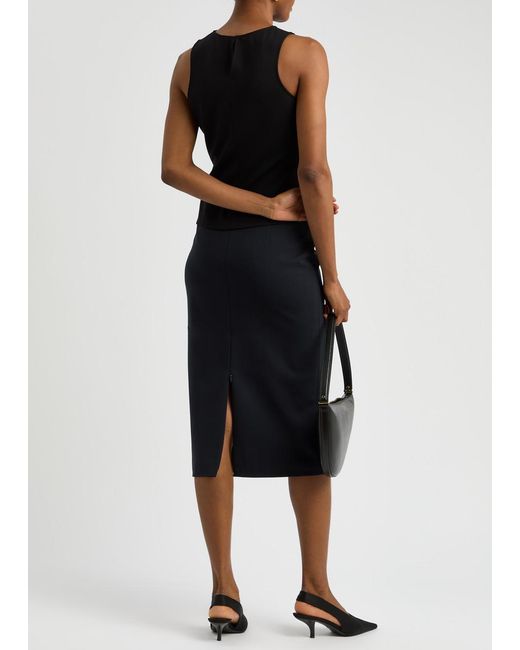 Dorothee Schumacher Black Emotional Essense Jersey Midi Skirt