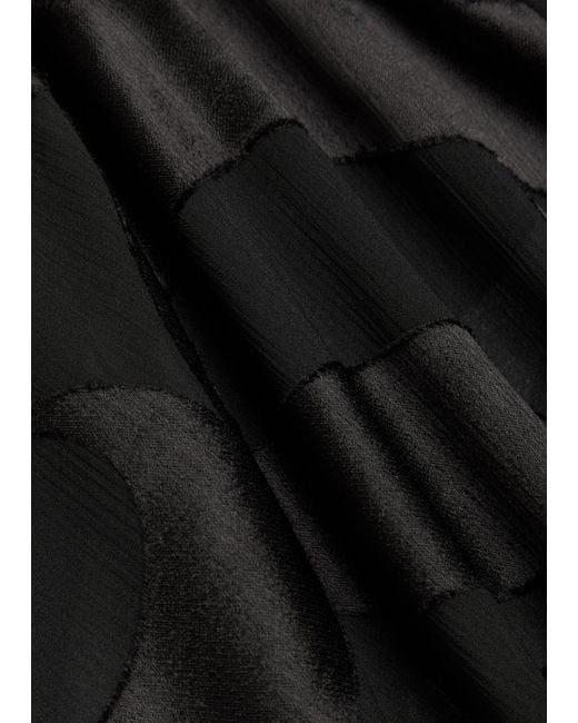 Delos Black Mira Devoré Georgette Top