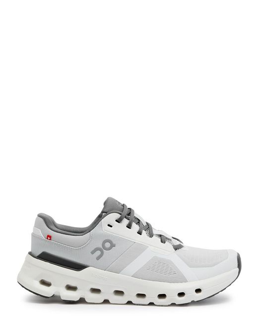 On Shoes White Cloudrunner 2 Panelled Knitted Sneakers