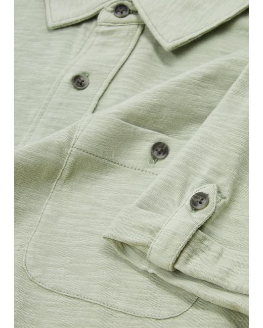 PAIGE White Brayden Cotton Shirt for men