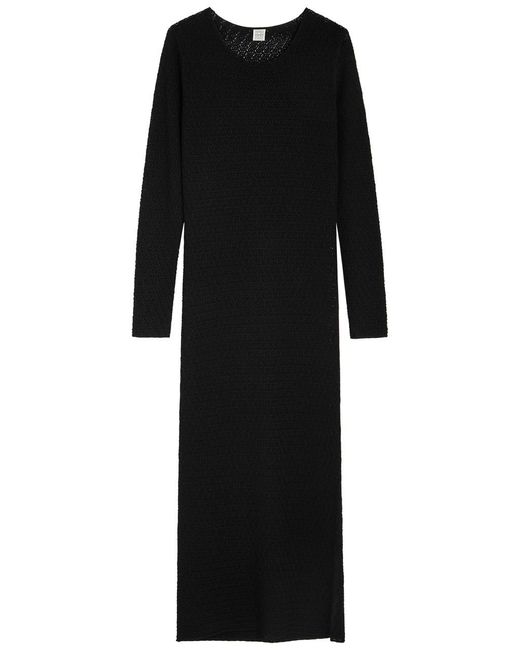 Totême Toteme Crochet Maxi Dress in Black Lyst