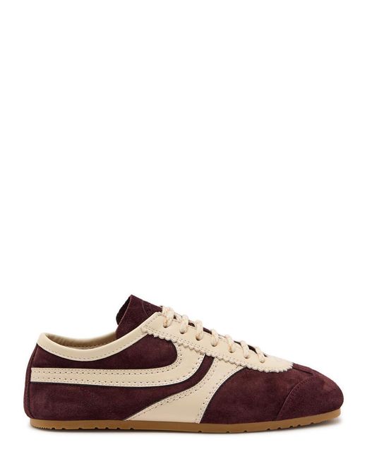 Dries Van Noten Brown Dustin Panelled Suede Sneakers