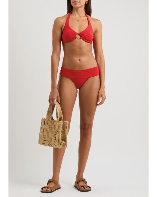 Melissa Odabash Red Brussels Bikini Briefs