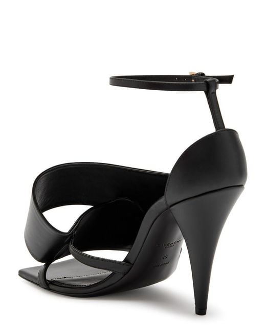 Givenchy Black Twisted Leather Sandals