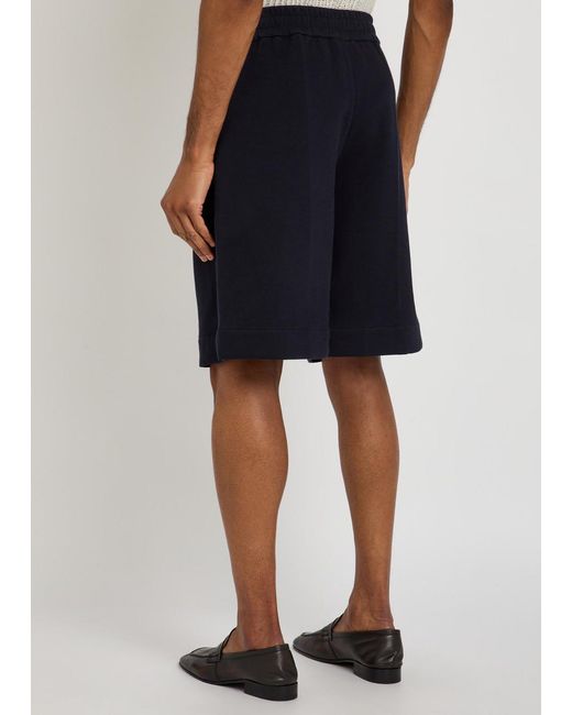 Jil Sander Blue Cotton Shorts for men