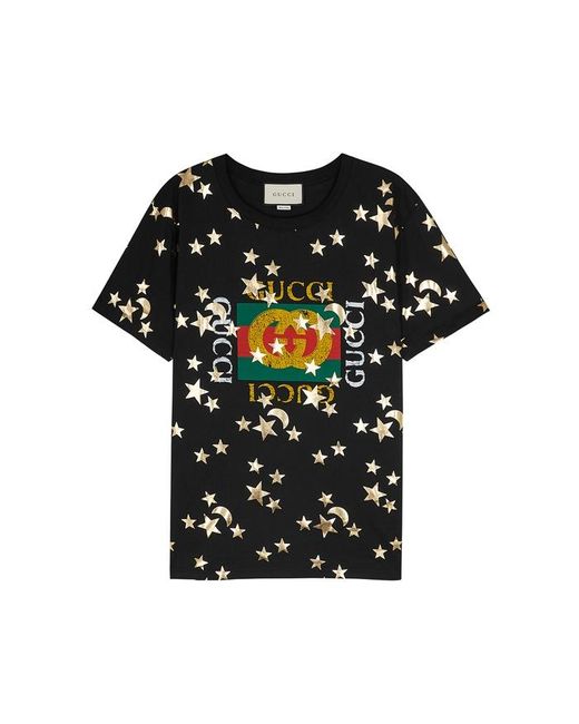 Gucci Black Stars Printed T-shirt