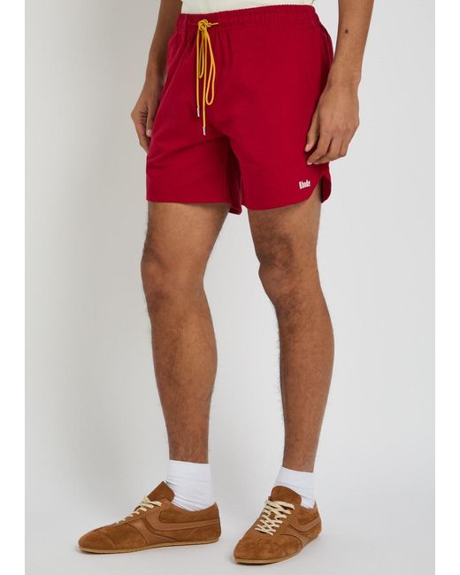 Rhude Classic Logo-Embroidered Cotton Shorts for men