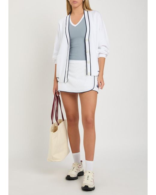 Varley Blue Chia V-Neck Stretch-Jersey Tank Top