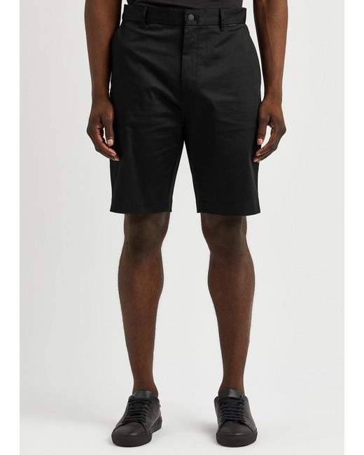 Calvin Klein Black Stretch-Cotton Shorts for men