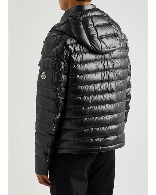 Moncler Black Lauros Quilted Shell Jacket for men