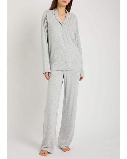 Skims White Jersey Pyjama Set