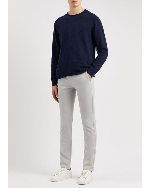 PAIGE Gray Stafford Slim-leg Stretch-jersey Trousers for men