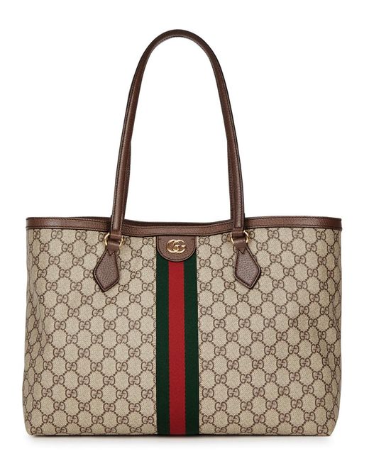 Gucci Brown Ophidia gg Supreme Coated-canvas Tote Bag
