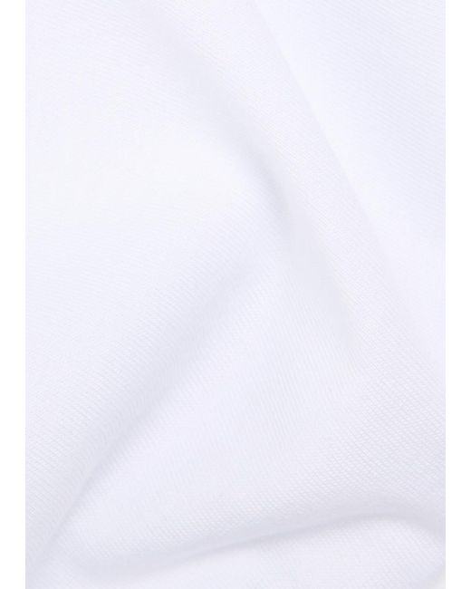 Moncler White Logo Badge Cotton T-Shirt for men