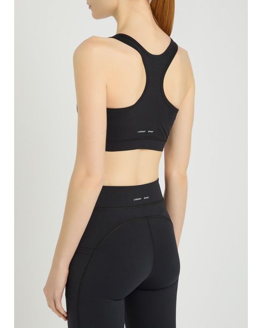 Literary Sport Black O'Hara Stretch-Jersey Bra Top