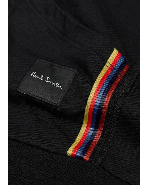 Paul Smith Black Hooded Cotton Sweatshirt for men